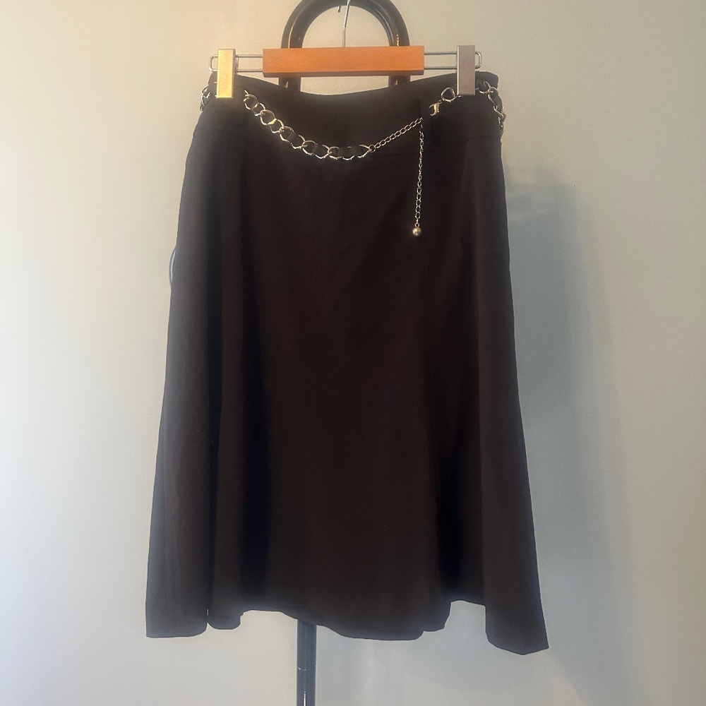 Style & Co Ladies Flare Short Skirt with Chain Belt